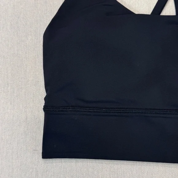 Lululemon Energy Longline Bra Medium Support Black Sz 6 - Picture 5 of 8